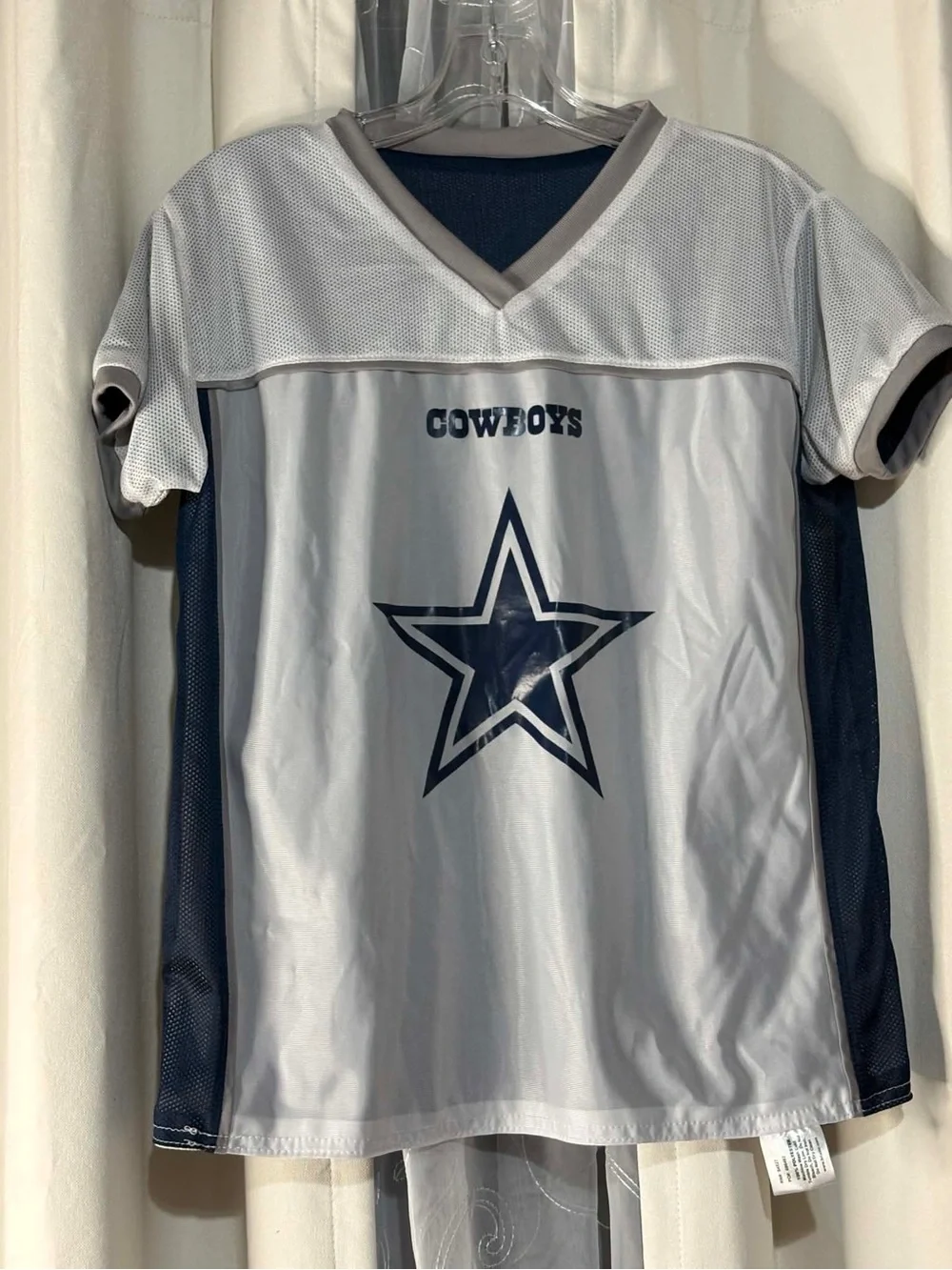 Dallas Cowboys Reversible Silver Gray Navy Blue Kids Jersey Top XL youth